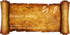 Szencz Judit névjegykártya
